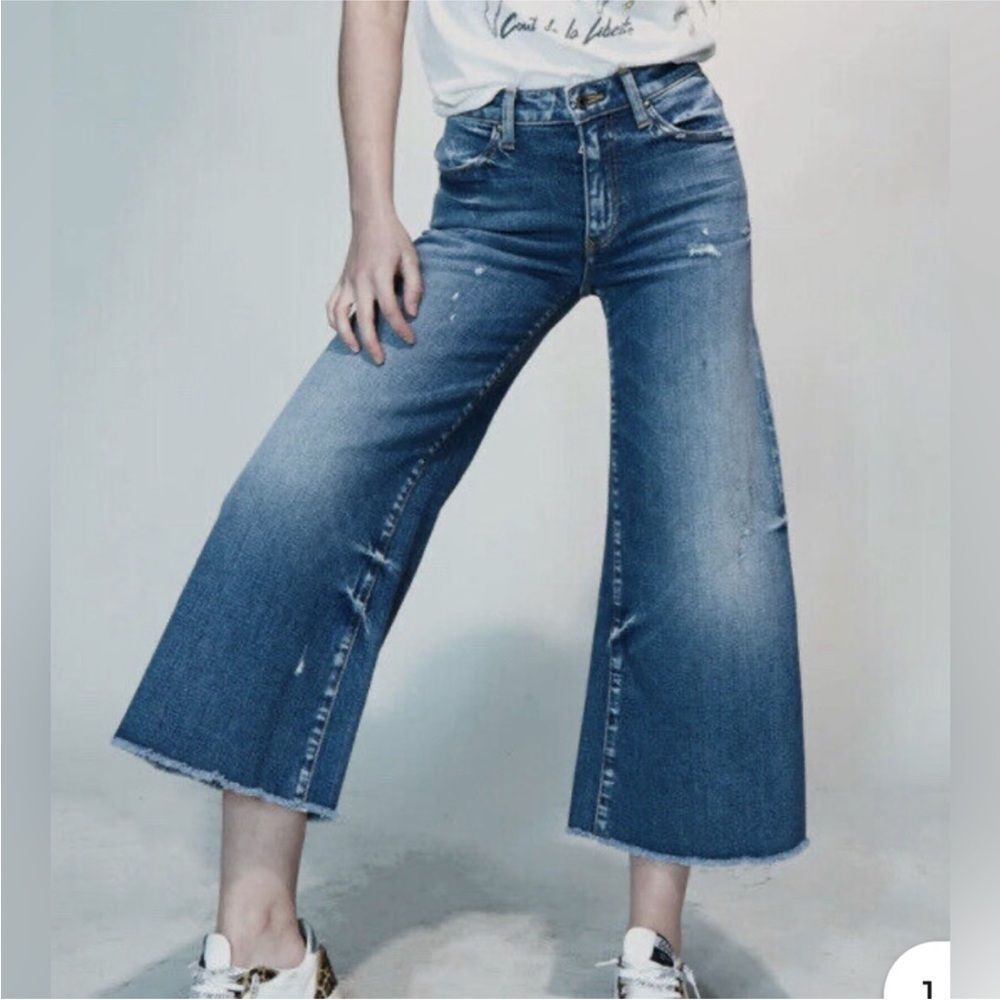 COUT DE LA LIBERTE Wide Leg Crop Jeans Womens Size 25